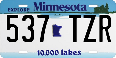 MN license plate 537TZR