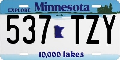 MN license plate 537TZY