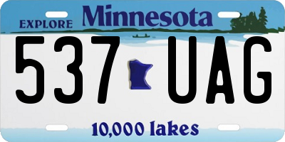 MN license plate 537UAG