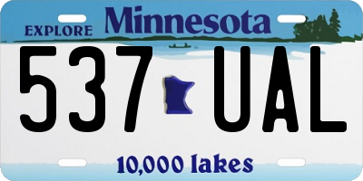 MN license plate 537UAL