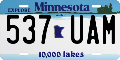 MN license plate 537UAM