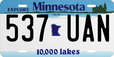 MN license plate 537UAN