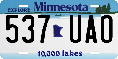 MN license plate 537UAO