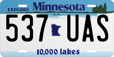 MN license plate 537UAS