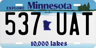 MN license plate 537UAT
