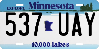 MN license plate 537UAY