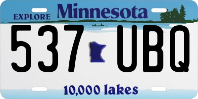 MN license plate 537UBQ
