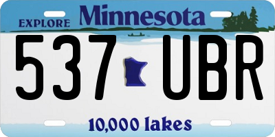 MN license plate 537UBR