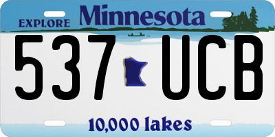MN license plate 537UCB