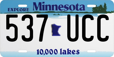 MN license plate 537UCC