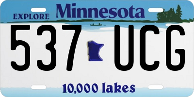 MN license plate 537UCG