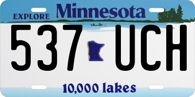 MN license plate 537UCH