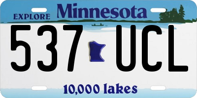 MN license plate 537UCL
