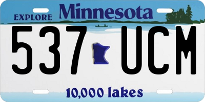 MN license plate 537UCM