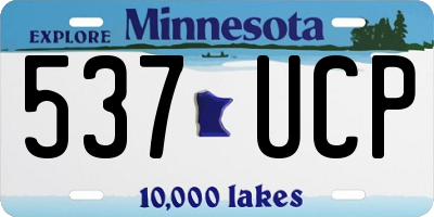 MN license plate 537UCP