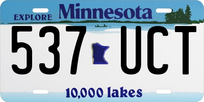 MN license plate 537UCT