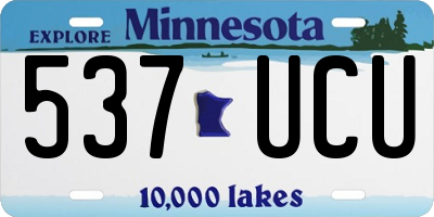 MN license plate 537UCU