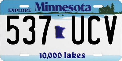 MN license plate 537UCV