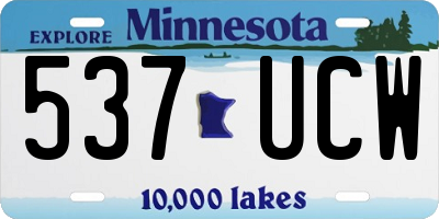 MN license plate 537UCW