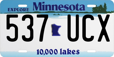 MN license plate 537UCX