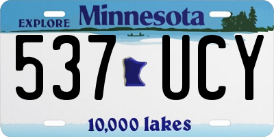 MN license plate 537UCY
