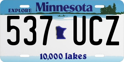 MN license plate 537UCZ