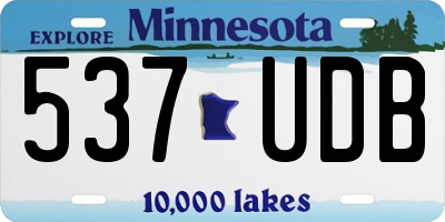 MN license plate 537UDB
