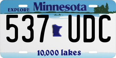 MN license plate 537UDC