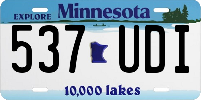 MN license plate 537UDI