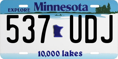 MN license plate 537UDJ