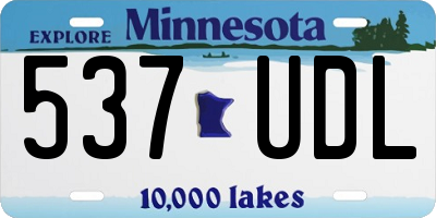 MN license plate 537UDL