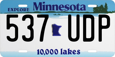 MN license plate 537UDP