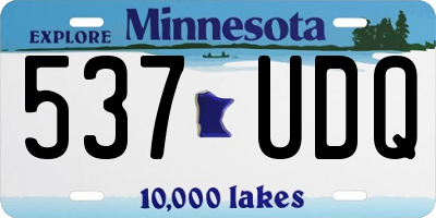 MN license plate 537UDQ