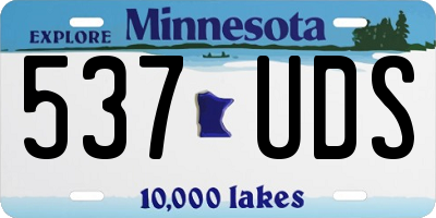 MN license plate 537UDS