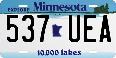 MN license plate 537UEA