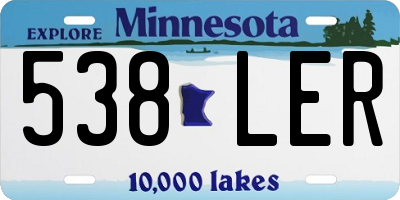 MN license plate 538LER