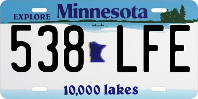 MN license plate 538LFE