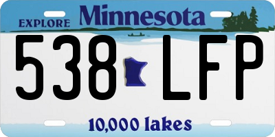 MN license plate 538LFP