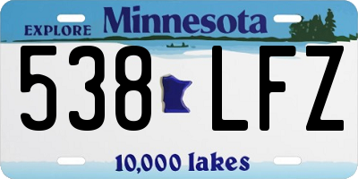 MN license plate 538LFZ
