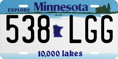 MN license plate 538LGG