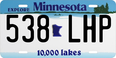 MN license plate 538LHP