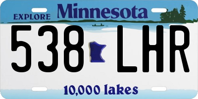 MN license plate 538LHR