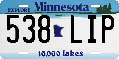 MN license plate 538LIP