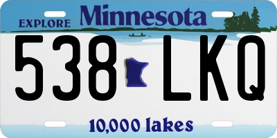 MN license plate 538LKQ