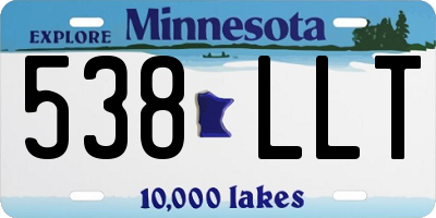 MN license plate 538LLT