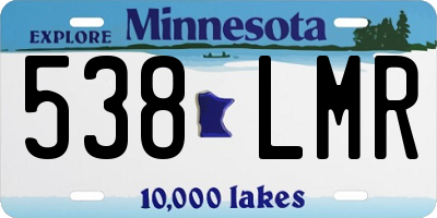 MN license plate 538LMR