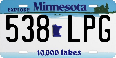 MN license plate 538LPG