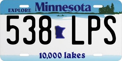 MN license plate 538LPS