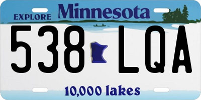 MN license plate 538LQA