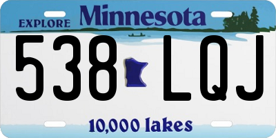 MN license plate 538LQJ